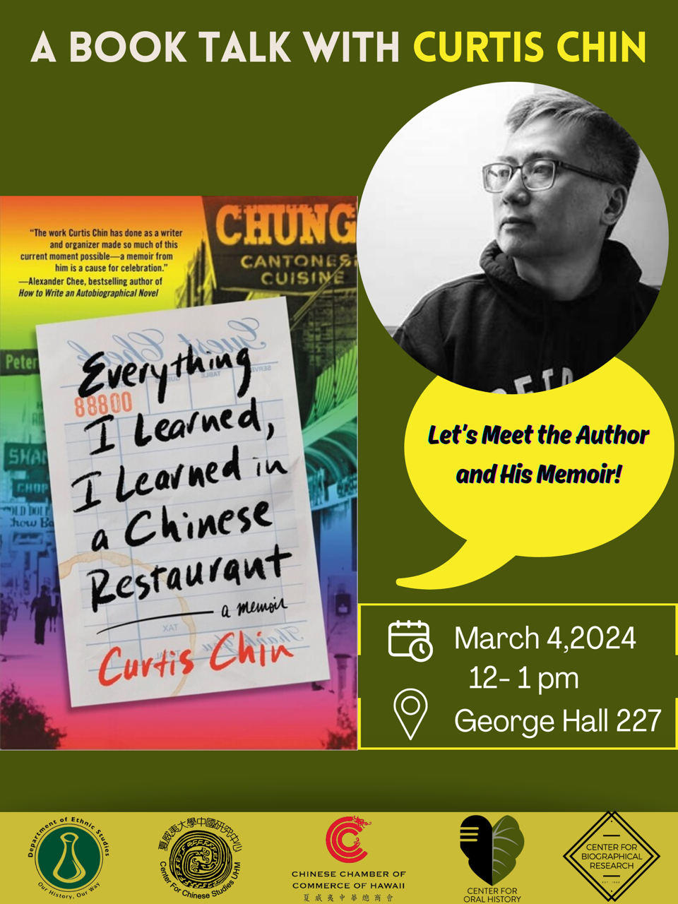 March 4, 2024 – Community Voice: Everything I Learned, I Learned in a Chinese Restaurant