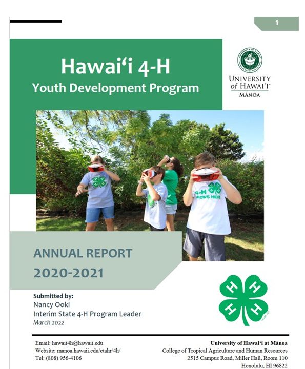 2020-2021 Hawaii 4-H Annual Report