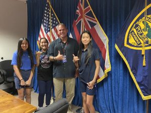 Members of the Maui Girls 4-H Club delivered appreciation goody bags to the Maui Police Department in April.