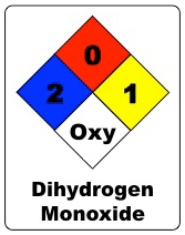 <p><strong>SF Fig. 1.1 </strong>Dihydrogen monoxide (DHMO) chemical safety label</p><br />
