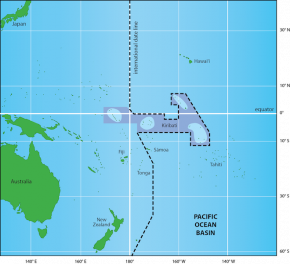 <p><strong>Fig. 1.16. </strong>A close-up view of the international date line around Kiribati.</p>
