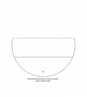 <p><strong>Fig. 8.46.</strong> Template of a cross section of a round-bottomed hull that has a low center of gravity</p>
