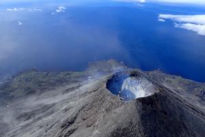 Cleveland volcano in Alaska's Aleutian Islands. Credit: Cindy Werner, Alaska Volcano Observatory.