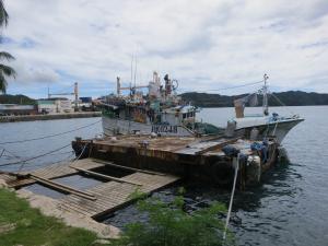 Industrial vessels offloading in Palau. 