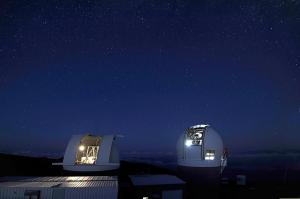 Pan-STARRS1 and Pan-STARRS2 telescopes on Haleakalā