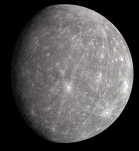 Mercury as imaged by the NASA Messenger spacecraft.  Attribution: NASA