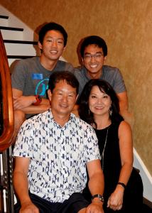 Ken and Donna Hayashida, and their sons Kai and Noah