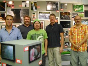 Students Matt Haeger and Matt Mizukami (front) with faculty Gary Ellwood, Serge Marcil & Matt Fulmer