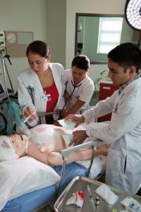 UHM Nursing students engaged in simulation practice