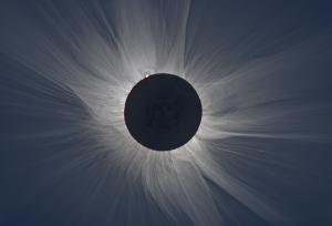 Corona from Svalbard composed of 29 eclipse images.