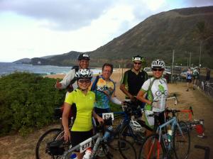 Some of the ‘Richardson Riders’ at Sandy Beach.