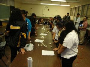 Teams competing in a previous Physics Olympics.
