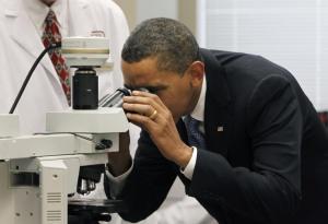 President Obama at the National Institute of Health in 2009. (AP Photo/Gerald Herbert) 