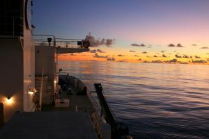 Pacific Ocean seen from UHM's R/V Kilo Moana. Credit: T.Clemente/ C-MORE 