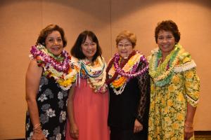Hall of Fame Nursing inductees, from left: Sally Ishikawa, Connie Mitchell, Jillian Inouye and Mary Frances Oneha.
