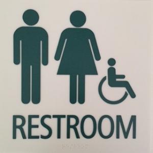 All-gender restroom sign