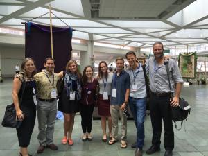 UH Associate Law Dean Denise Antolini, far left, with law students at the IUCN Congress.