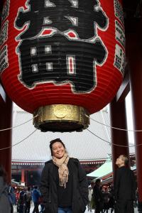 Undergraduate business student Ruth Enriquez visits Senso-ji Temple in Tokyo, Japan.