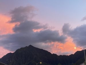 Image of Sunset over the Koʻolau mountains