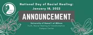 National Day of Racial Healing Announcement