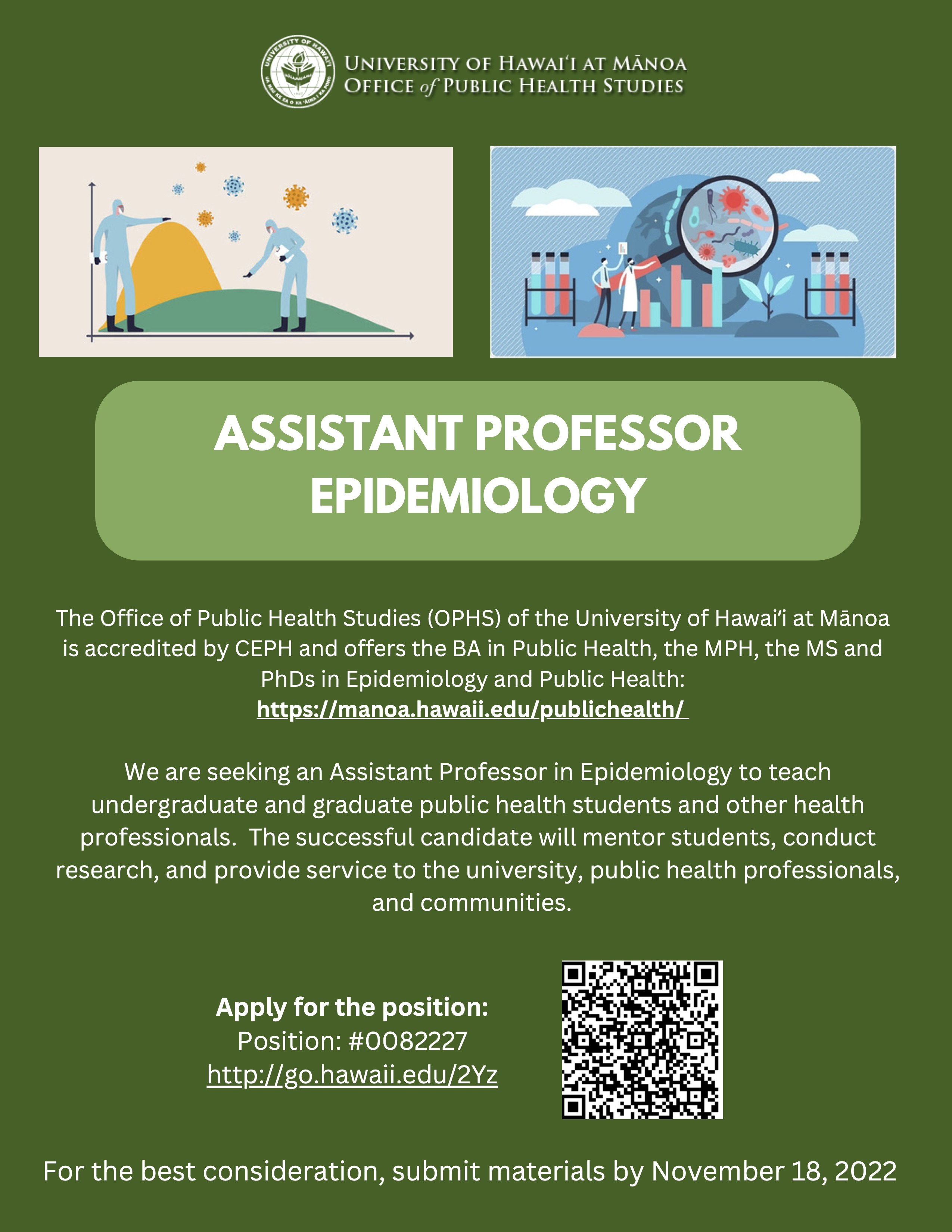 Assistant Professor in Epidemiology flyer