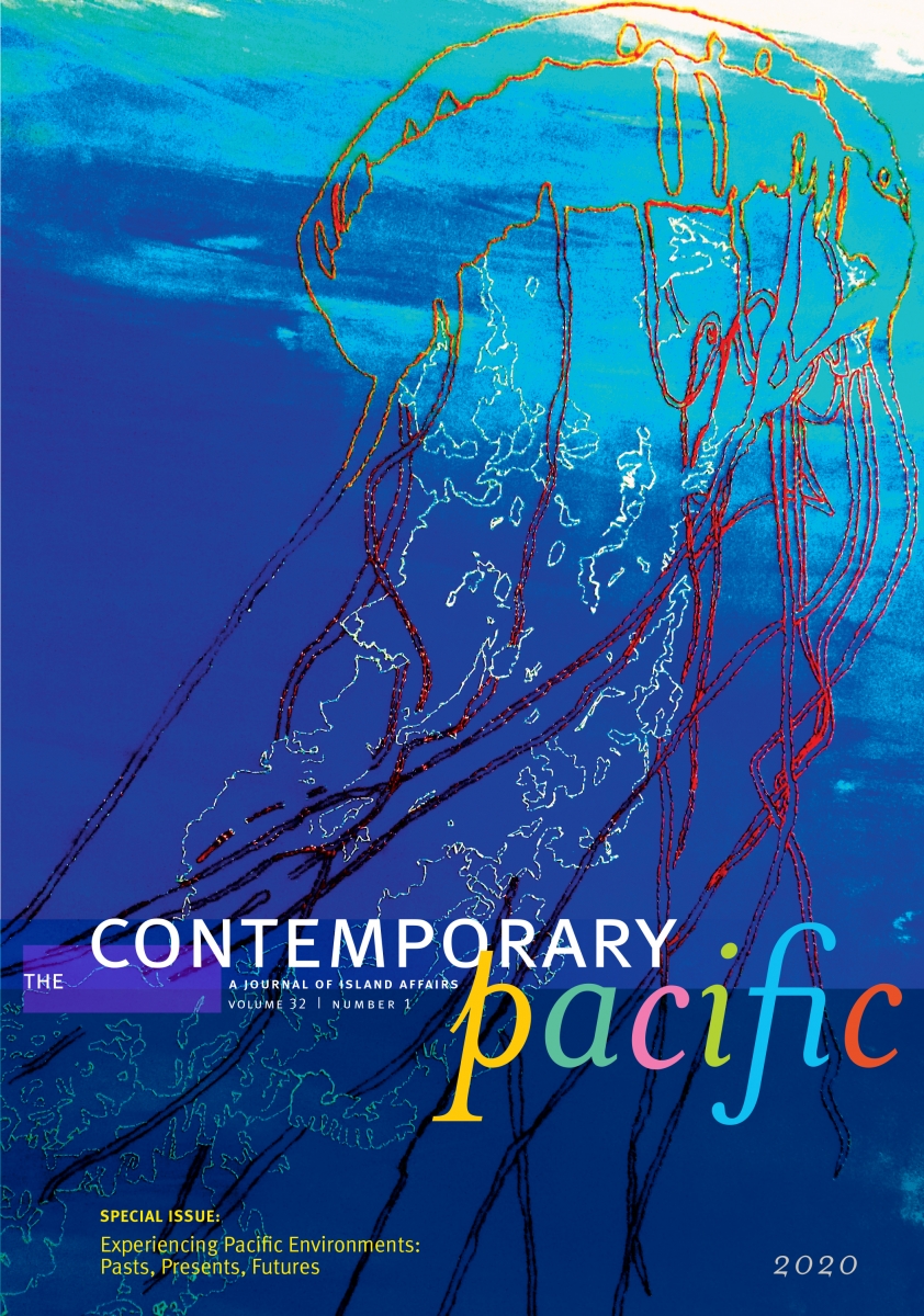 Image of TCP 31(1) cover shows a photo of a Pacific Islander male in traditional dress, facing the ocean in Wellington, New Zealand as he speaks and balls his fists