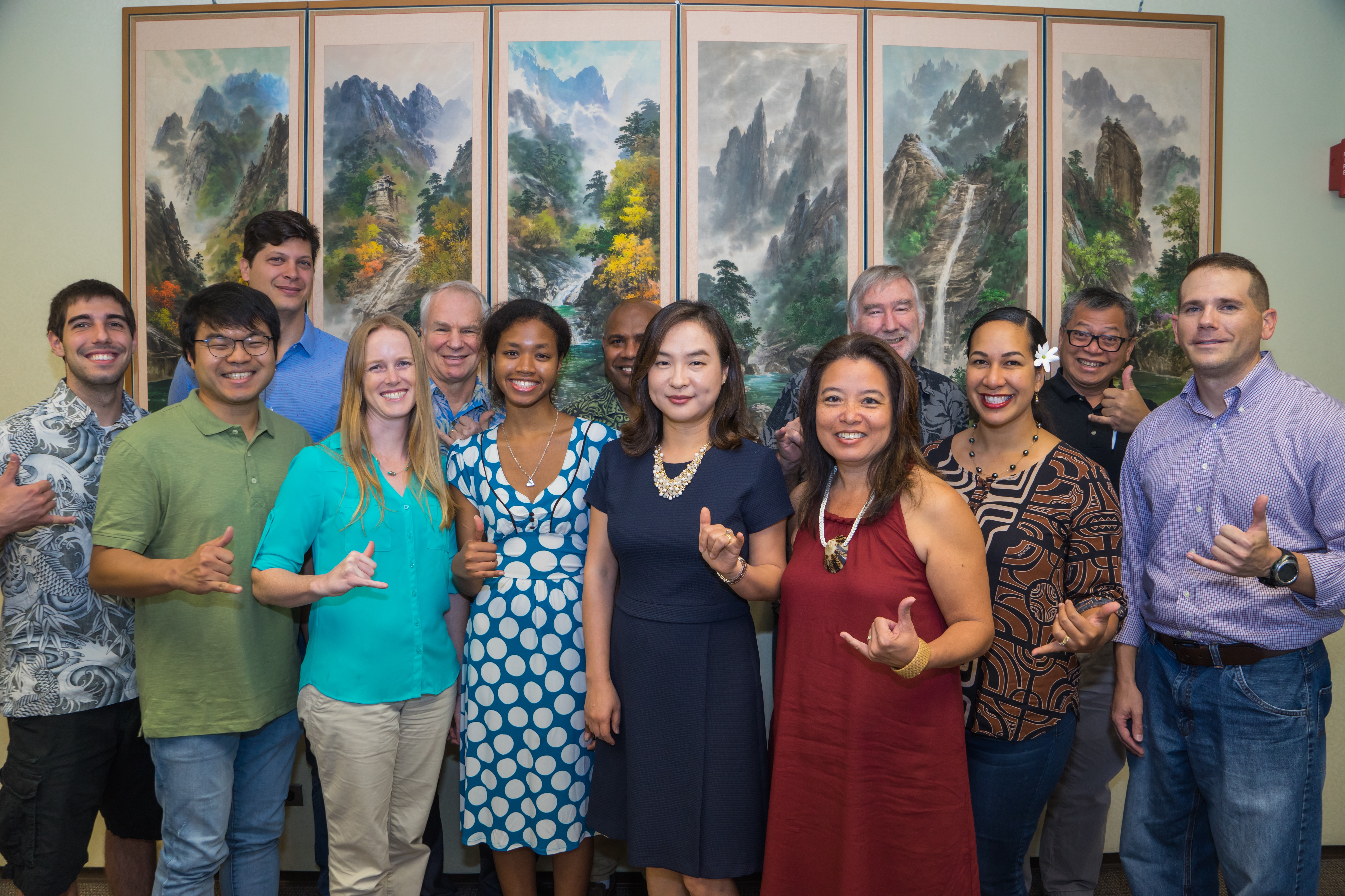 SPAS Faculty and Students in Moore Hall