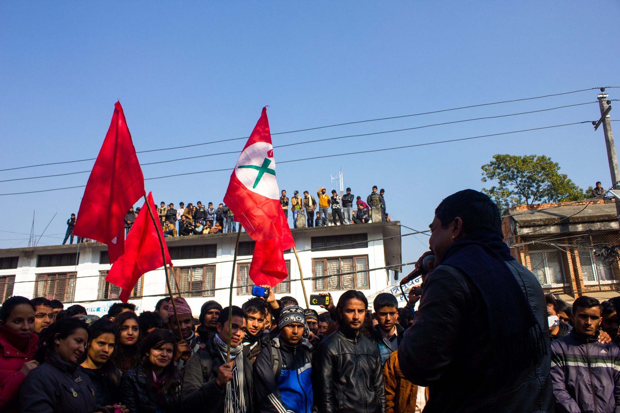 Rally at RR Campus, Kathmandu, calling for new constitution to be written in December 2014