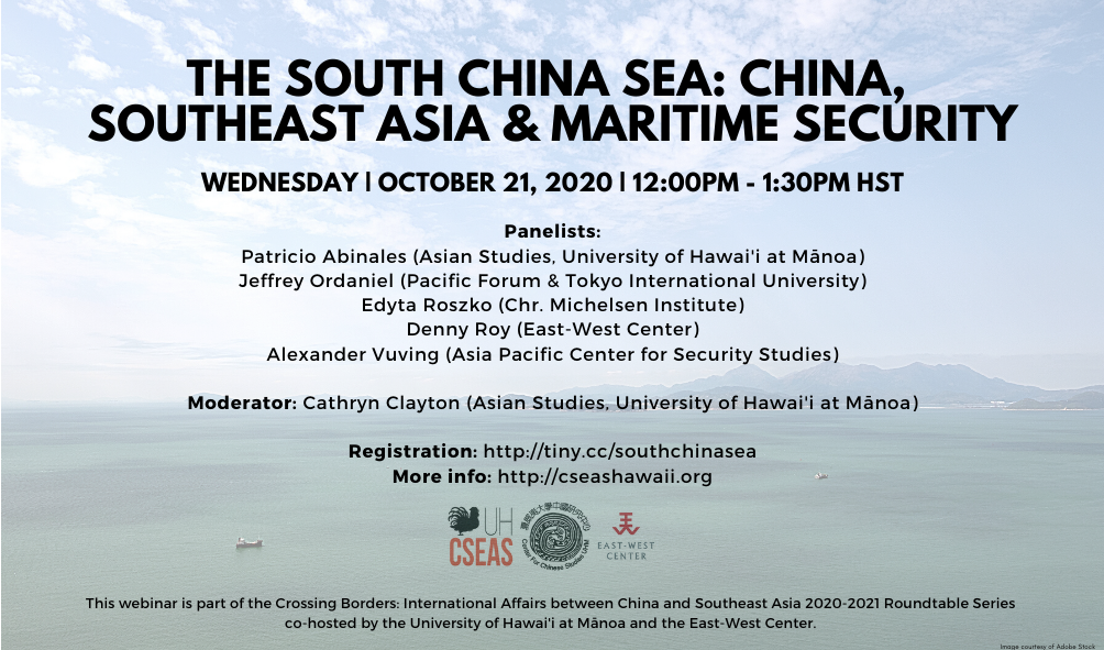 poster for South China Sea webinar