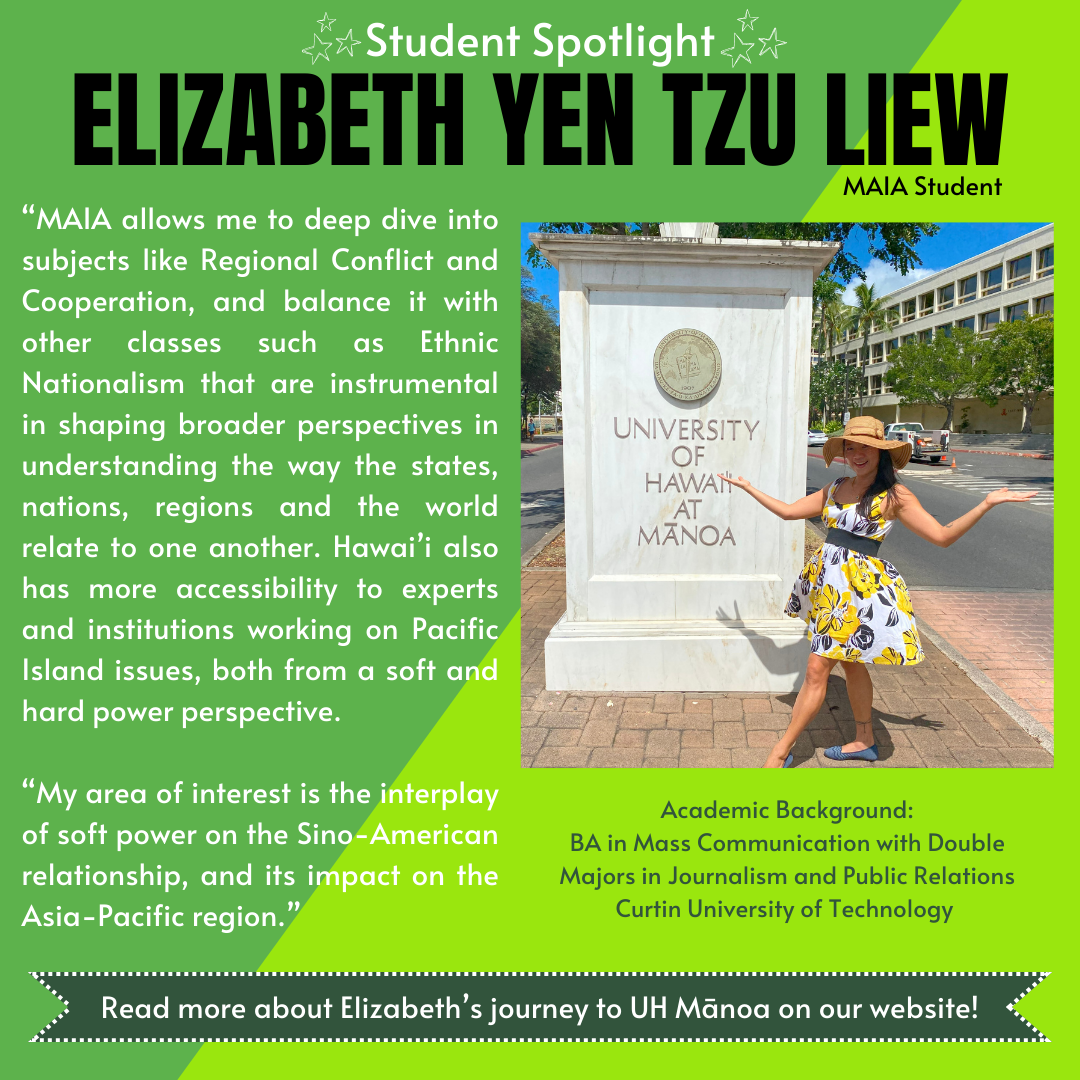 Student Spotlight: Elizabeth Yen Tzu Liew