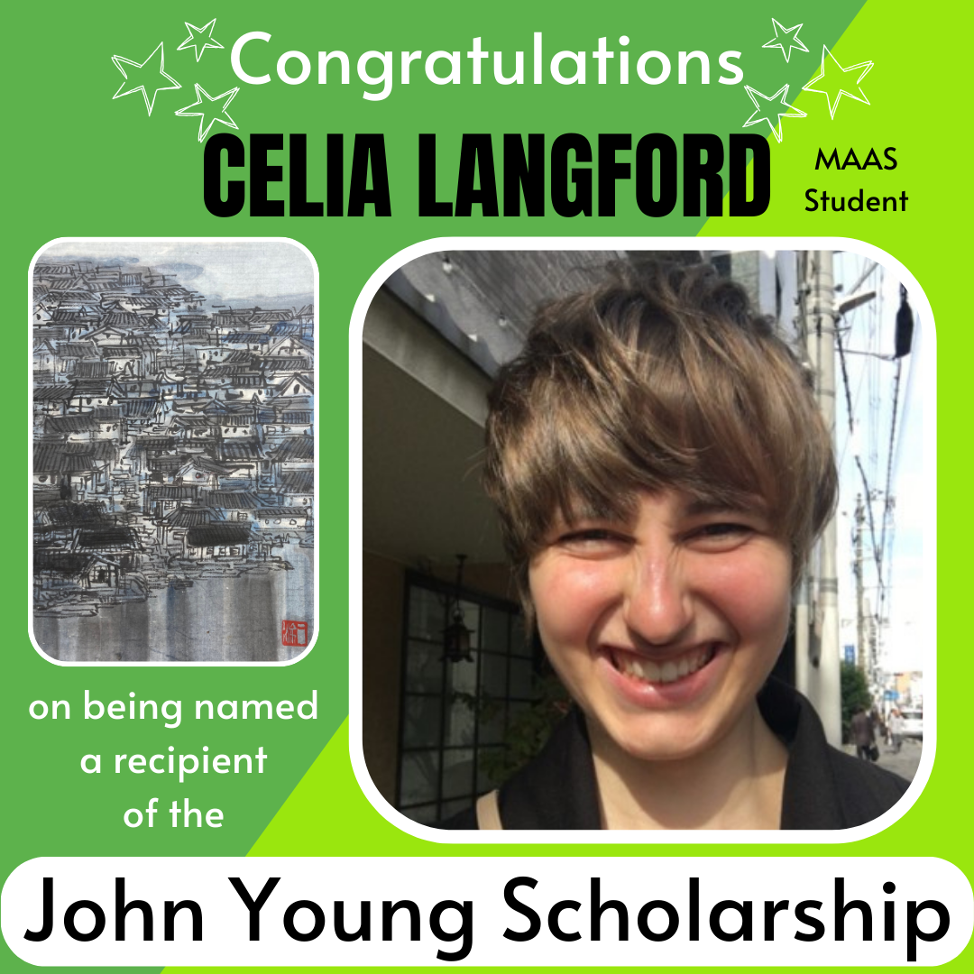 MAAS student Celia Langford a John Young Scholarship Recipient