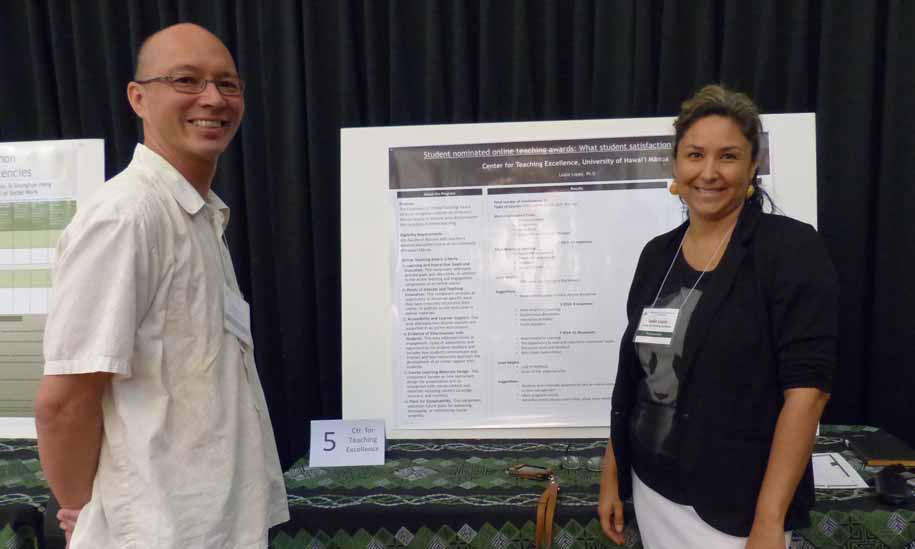 The online teaching award began at Manoa during the 2013-2014 academic year. This poster will present the positive and negative aspects of student nominated awards, present student data, summarize the results of the program, and present what is needed for the program to continue, as well as the future value.
