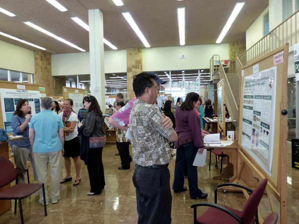 Undergraduate programs in the College of Tropical Agriculture and Human Resources (CTAHR) are typically managed solely within a single department. For some programs, the numbers of graduating students each year are low and not considered viable. There is administrative and legislative pressure to dissolve small programs at the University of Hawai‘i at Mānoa, including the agriculturally-focused BSc programs in Tropical Plants and Soil Sciences and Plant and Environmental Protection Sciences. The two departments within CTAHR that manage these programs conjoined to proactively revise their undergraduate programs. The outcome was a merged, redesigned program in agroecosystems having a common core, five areas of specialization and a focus on issues in the tropics. From the inception, developing an operable plan for program assessment was a priority. Consequently, even before selecting the program name, the program-level student learning outcomes (SLOs) were created to form the basis for program construction. A combined departmental meeting generated a curriculum map identifying how each of the core courses articulated with the SLOs, evaluated gaps and issues in the curriculum. Potential signature assignments were identified as indicators for assessment and templates for these were drafted. A number of opportunities and challenges arose throughout this process. Key to the successful creation of this program was encouraging faculty to think more broadly about the content of and rationale for what we teach and the anticipated knowledge and skills of graduating students.