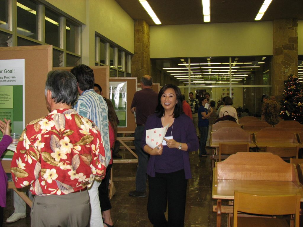 Shidler College of Business assesses student learning in each of six programs: Bachelor of Business Administration, Master of Business Administration, Master of Accounting, Master of Financial Engineering, Master of Human Resource Management and PhD in International Management. Undergraduate and Master’s degree programs all make use of course-embedded assessment. Assessment of PhD student learning includes faculty reviews of students’ research and evaluation of students’ teaching. Each semester, the Shidler College assessment committee evaluates assessment results for undergraduate and master’s degree programs and makes recommendations to the college Curriculum and Programs Committee. In addition, each department reviews assessment outcomes of major-specific objectives for undergraduate students.