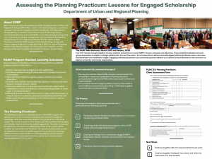 Assessing the Planning Practicum: Lessons for Engaged Scholarship