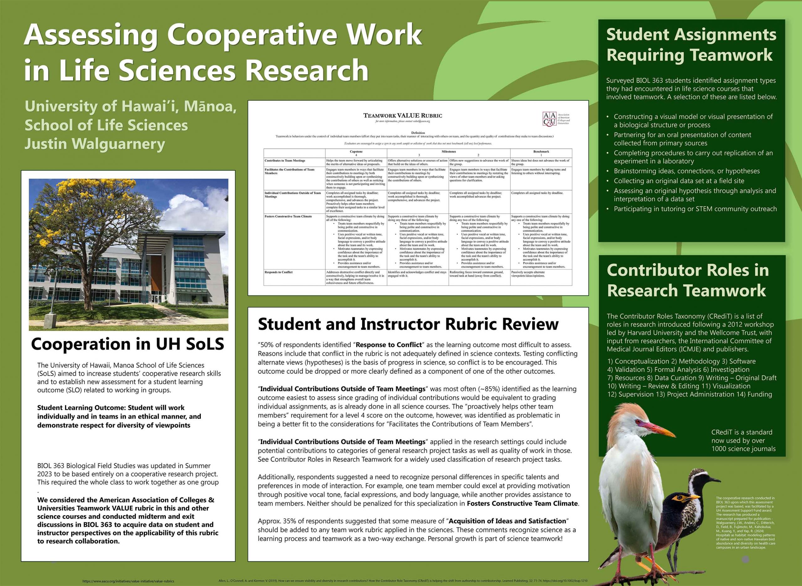 Assessing Cooperative Work in Life sciences Research