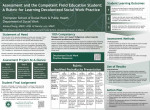 Assessment and the Competent Field Education Student: A Rubric for Learning Decolonized Social Work Practice Assessment and the Competent Field Education Student: A Rubric for Learning Decolonized Social Work Practice