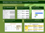 Supporting Formative Feedback on Teacher Candidates’ Lesson Observations: The Design of a Developmental Curriculum Supporting Formative Feedback on Teacher Candidates’ Lesson Observations: The Design of a Developmental Curriculum