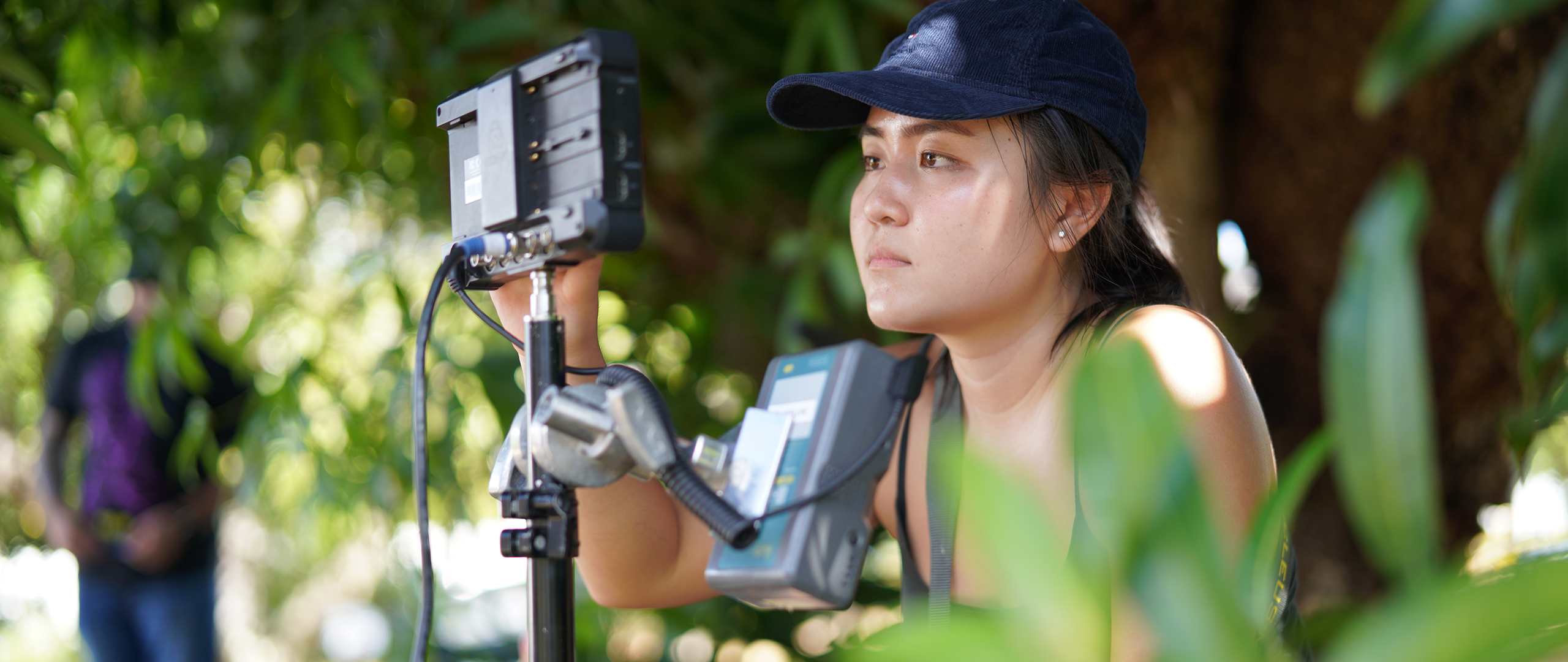 student filming