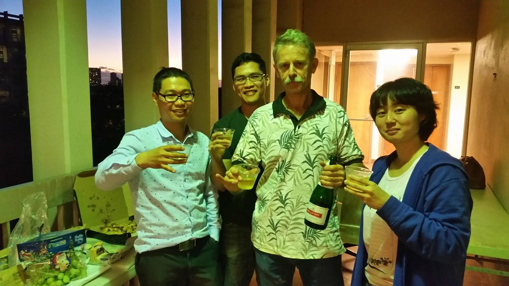 NYE 2016 Weiliang, Jon, Prof. Tius, and Kayo (from left to right)