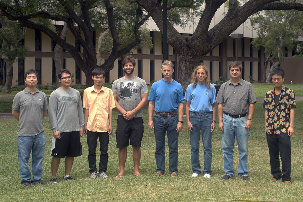 Tius Group Photo 2014 ZZ, Jon, Thanh, David, Prof. Tius, Chris, Francisco, Kei (from left to right)