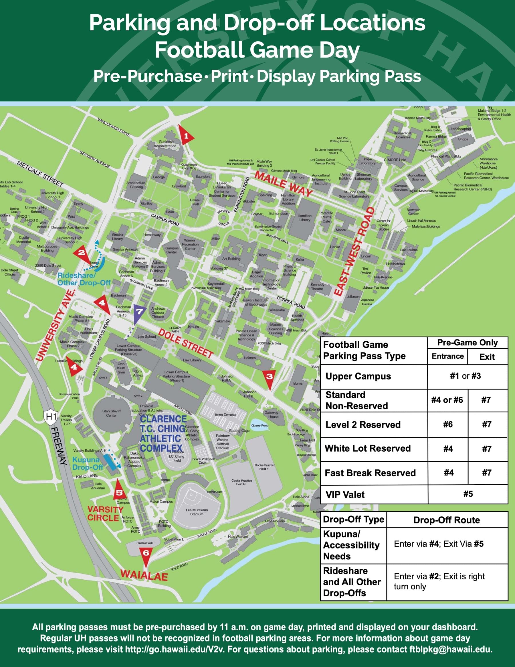 Traffic and limited campus parking on football game days