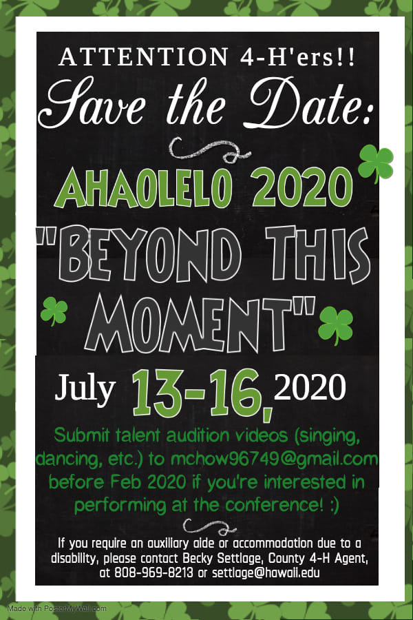 Ahaolelo 2020 Flyer