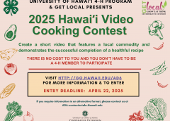 Flyer for 2025 Video Coking Content. See go.hawaii.edu/AD6 for more information