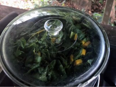 Taro Soup Prepared in Pot