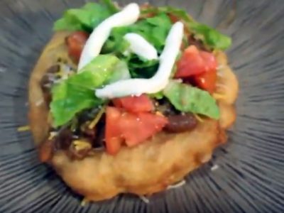 Indian Fry Bread Completed Dish PHoto