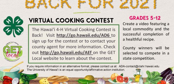 2021 Cooking Contest Flyer