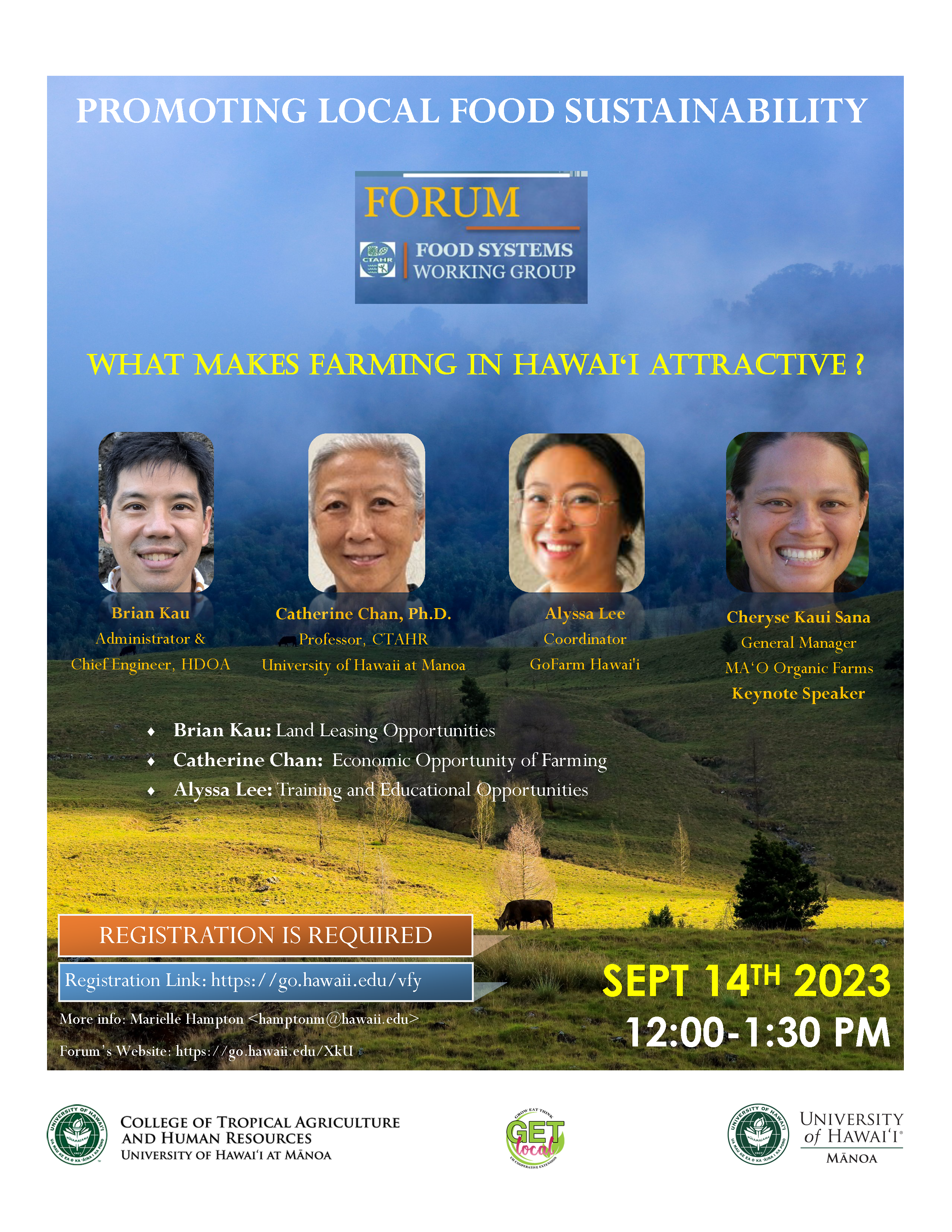 GET Local Forum 6 Flyer : What Makes Farming in Hawaii Attractive?
