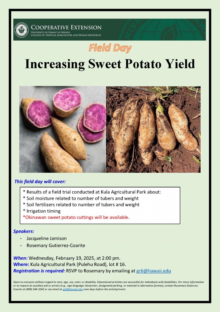 Sweet Potato Field Day Flyer