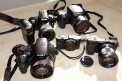 some-of-my-sony-cameras_11424084873_o